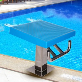 Errzom Swimming Pool Diving Platform, Stainless Steel Non-Slip Diving Boards, Heavy Duty Pools Training Competition Inclined Countertop, Load 600LBs, Inclined at 15
