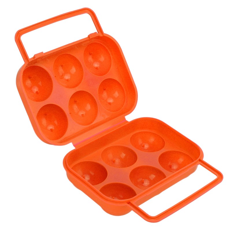 Generic Portable 6 Grid Egg Box for Outdoor Camping -
