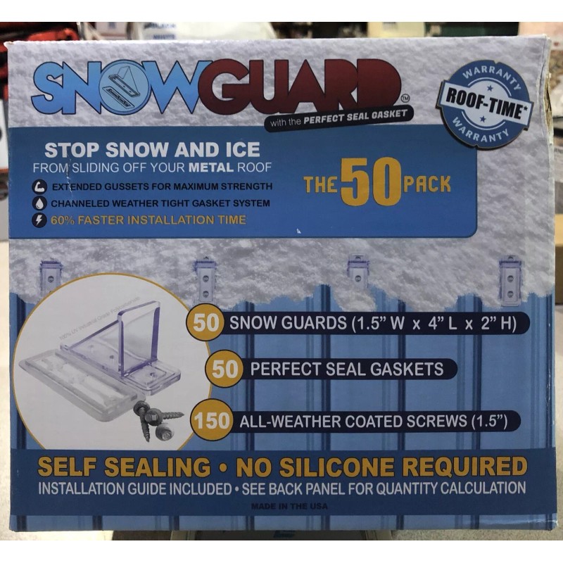 Mini Snow Guard Stop Ice Buildup Seal Gasket Metal Roof