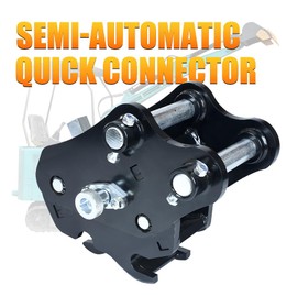 Mini Excavators Quick Coupler，for Small Digger 0.8ton to 1.5tons Excavator，Quick Change Hitch Attachment-Black