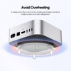 PULWTOP Clear Acrylic Desk Stand for Mac Mini M4/M4 Pro