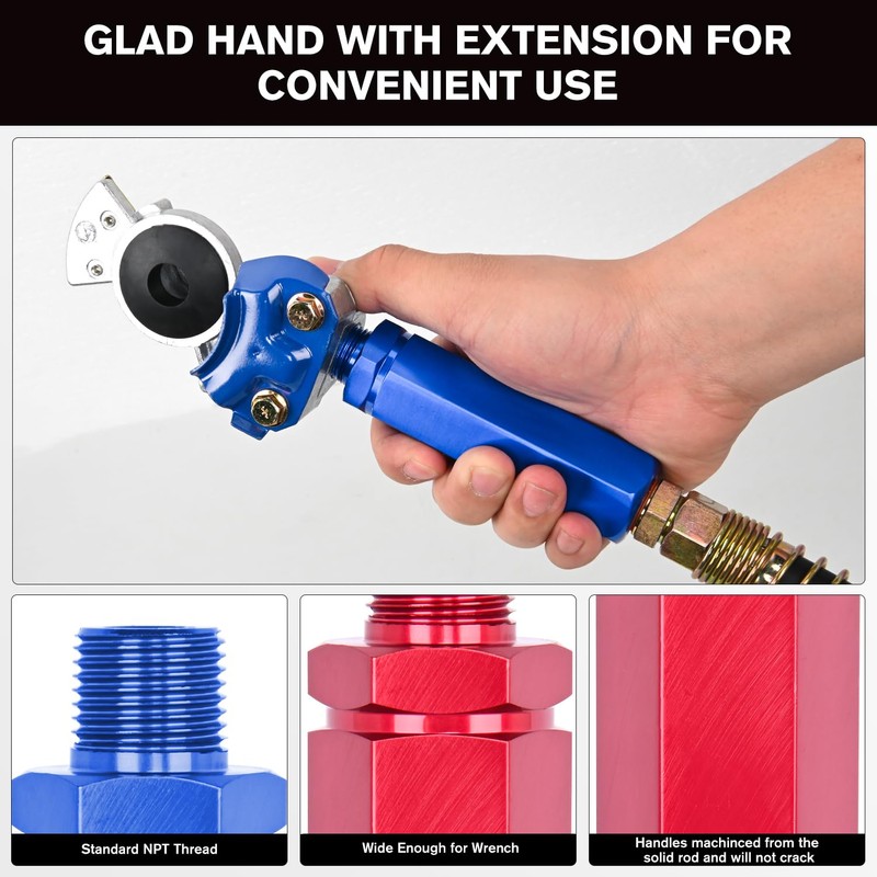 Nilight Glad Hands Grips Set with Seals Heavy Duty Gladhand