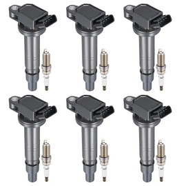 BDFHYK 6 Ignition Coil Pack UF495 and 6 Iridium Spark Plug 6176 Compatible with Toyota Tacoma Tundra 4Runner FJ Cruiser V6 4.0L 2005 2006 2007 2008 2009 2010 2011 2012 2013 2014 Coil for 5C1419 C1426