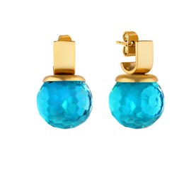 Aquamarine Drop Earrings, Hexagon Cut, Sparkly Blue Austrian Crystals, March Birthstone Jewelry for Women, Gift for Mom, Mother’s Day, Birthday