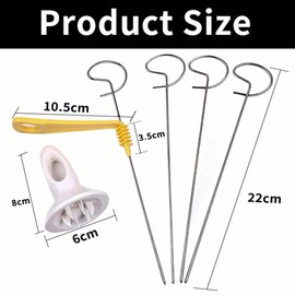 Xiciki Potato Spiral Slicer, Stainless Steel Spiral Potato Cutter with Handle, Spiral Cutter, Potato Spiral, Vegetable Spiral Cutter for BBQ, Party and Camping