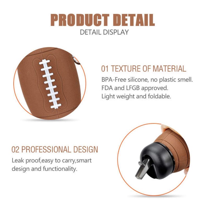 ETHLETICO - Botella de agua plegable de silicona sin BPA