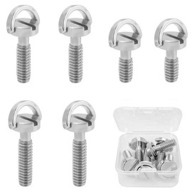 6 Pcs 1/4" DRing Screw, Longer Shaft Steel Flat Head D Shaft D-ring 1/4" Mounting Screw, Stainless Steel Camera Mounting Screw for Camera Tripod Monopod, Quick Release Plate（3 sizes）