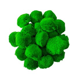 EliteKoopers Large 5cm Pompoms for Crafting, Indian Wool Yarn Pom Pom Balls for Kids Art, DIY, Craft, Christmas, Valentine's Day Decoration (Green, 20pcs)