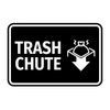 Classic Framed Trash Chute Sign (Black) - Small