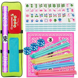 YINIUREN Mahjong Tile Set Green American Mahjong Tile Set