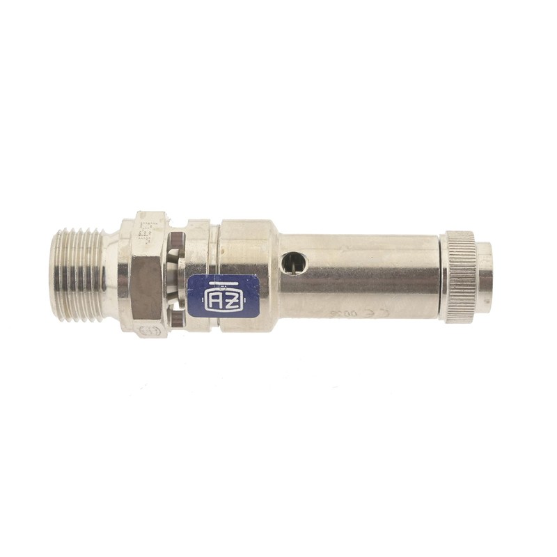 TÜV Safety Valve G 1/4 Inch (DN8) 10.00 Bar Nickel-Plated