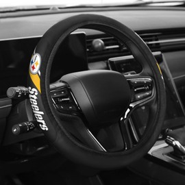 Aooble Sports Leather Steering Wheel Cover Car Accessories, Universal Size fit 14-15 Inch All Vehicle Steering Wheel Cover