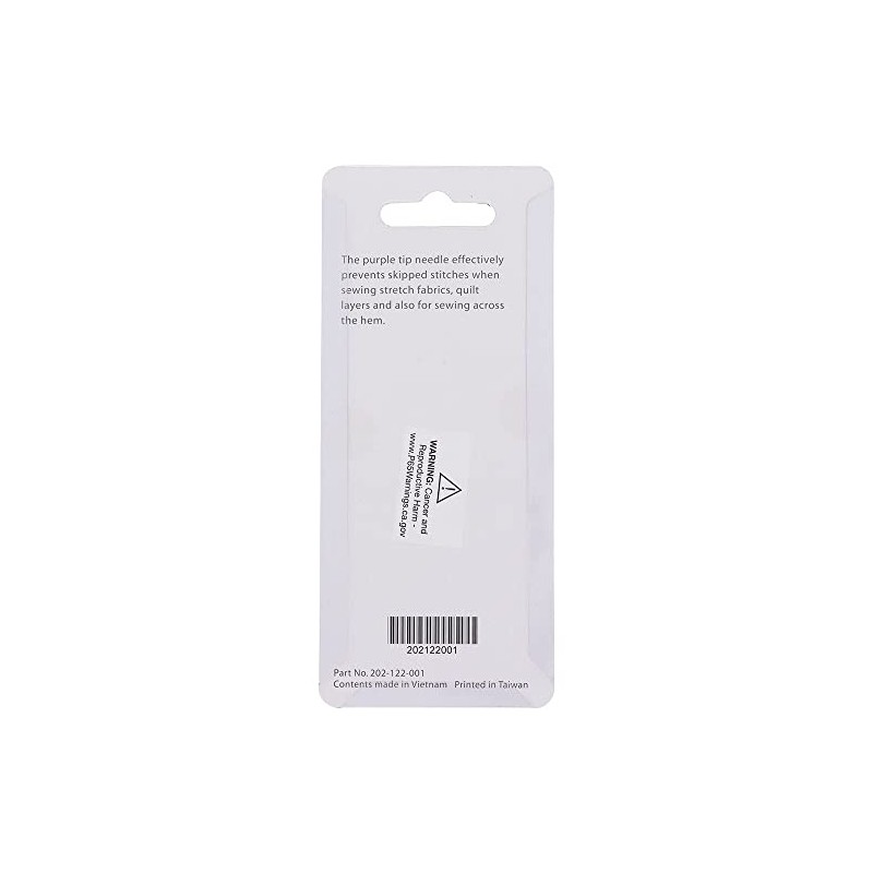 Agujas Janome Punta Morada para Máquina de Coser, Tamaño 90/14