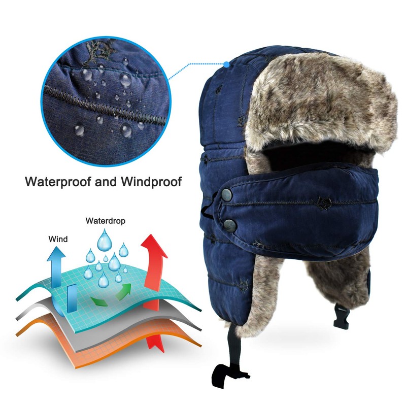 Unisex Trooper Hat, Warm Thick Winter Hats Ear Flap Trapper