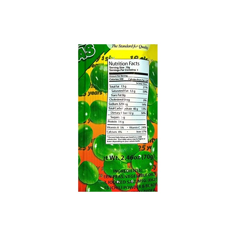 Muncher Green Peas Pack of 10 Original Flavor 2.46 Oz