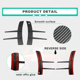 2 Pcs Soft Fins Spoiler Kit, Fender Side Vents Stickers Soft Fins Spoiler Kit, Anti-Collision Decoration Strip for Car Body Hood Side Wing, Universal Car Spoiler Canards Kit (Carbon Fiber)
