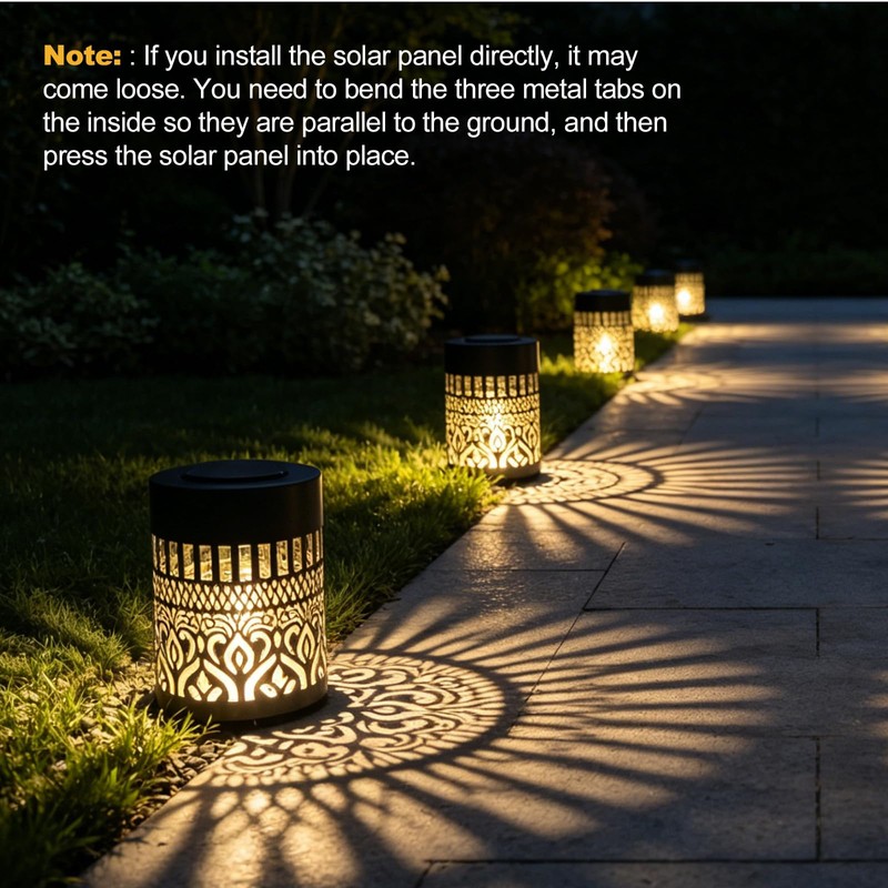 Veeydrut Solar Mandala Wall Lights, Waterproof Metal Outdoor Fence Decor