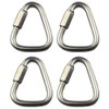 Lobster Clasp, 4 Pieces 5mm Stainless Steel Triangle Buckle Silver