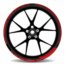 Felgenrand Aufkleber Rim Sticker Reflective Compatible with Yamaha MT-125 Tech Black X787000VA