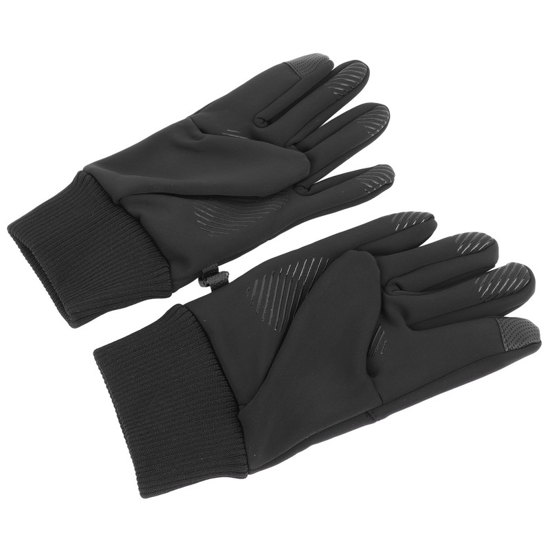 1 Pair Black Unisex Cycling Gloves Waterproof Skiing Non Slip