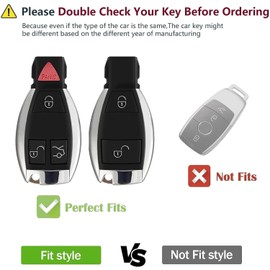 Misuyue Mercedes Key Cover, black