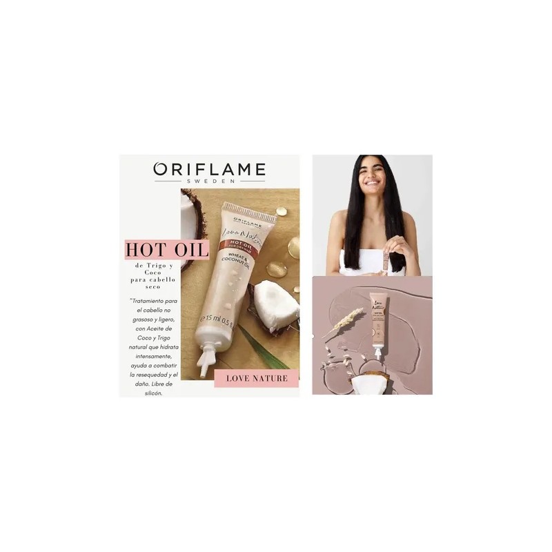 Aceite Para Cabello De Trigo Y Coco Love Nature Oriflame