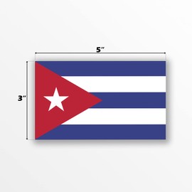 TUKIMA 2-Pack Cuba Flag Decal | 5x5 Inches | Premium Vinyl | PD413
