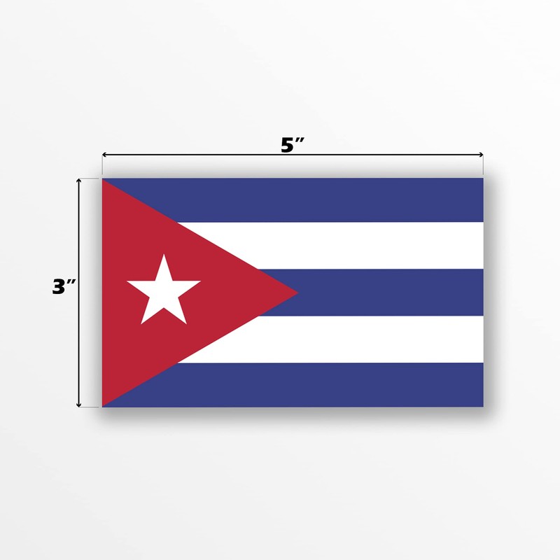 TUKIMA 2-Pack Cuba Flag Decal | 5x5 Inches | Premium