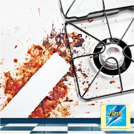 2 Flash Ultra Power Magic Eraser Sponge | Erases Impossible Stains UP to 100% Chemical Free Multi-Functional Sponge Long-Lasting Easy Cleaning for Comfort and Effortless Shine (Pack of 1 (2pc))