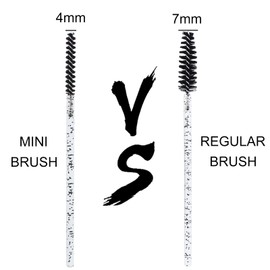 100pcs Disposable Skinny Mascara Wands Crystal Eyelash Brushes Mini Mascara Wands Micro Brush Lash Extension Supplies Lashes Extension Tools(Skinny-mix colors-CA)