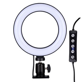 GRUNDIG Anillo de luz con Clip  Selfie Light RGB y luz Blanca  16 cm  Cuello Flexible  48 LED                                                         