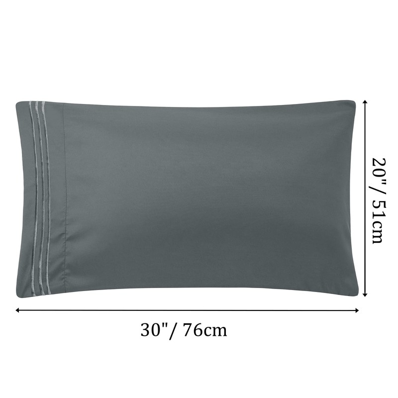PiccoCasa Brushed Microfiber Pillowcases 2 Pack Soft Breathable Pillow Covers