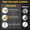 REKCKRUL 4-Piece Roundover Router Bit Set - 1/4" Shank, Carbide