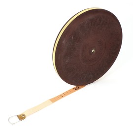 IIVVERR Burgundy Round Plastic Housing Retractable Metric Ruler Range Measuring Measure Tape 50M 164Ft (Cinta métrica retráctil de la medida de la regla métrica retráctil de la cubierta plástica de Bo