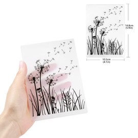 Dandelion Embossing Folder Stencil Plastic Embossing Template for DIY Scrapbooking Scrapbooking Photo Album Paper Card Making Embossing Craft Decoration