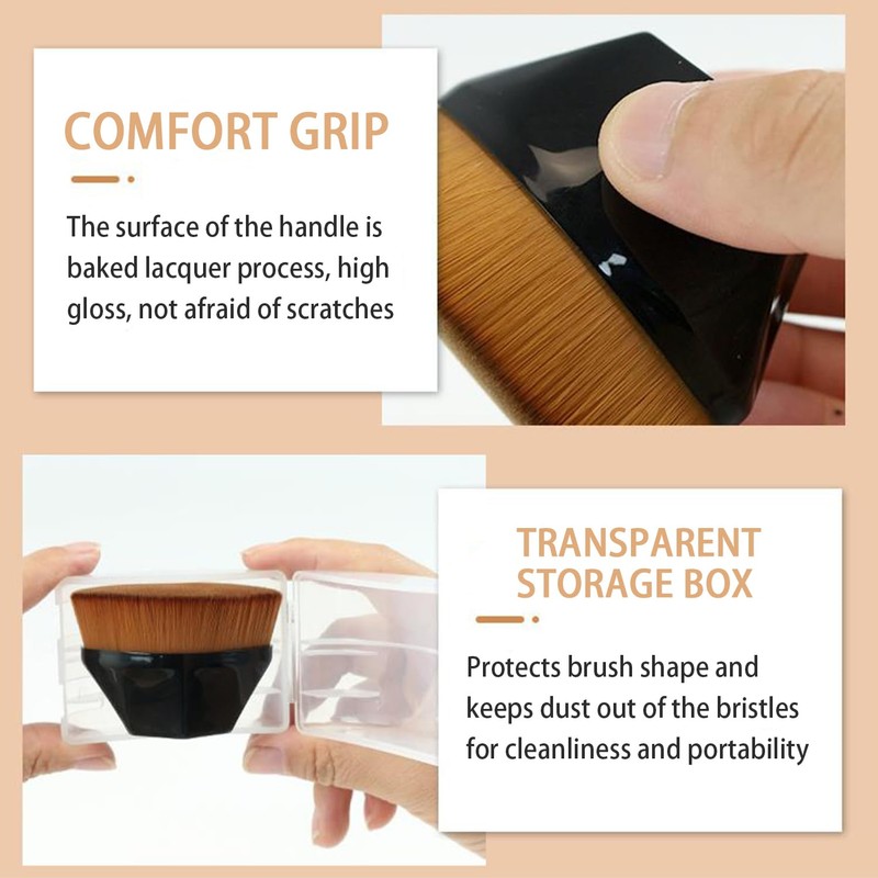 Ksvsonrvi Foundation Brush, Flat Top Kabuki Soft Premium Makeup Brush
