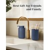 INGOFIN Ceramic Toothbrush Holder, 12 oz Toothpaste Holder Bathroom Cup,