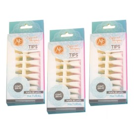 Mc Nails Pack 3 Tips Punta De Lanza (600 Pzs), Elige Color , Mc Nails