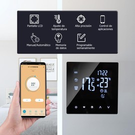 Feiniao Termostato Inteligente Wifi Programable Controlador de Temperatura de Calentamiento de Agua Pantalla LCD Táctil Control App Termostatos de Calefacción Por Suelo Radiante de Hogar Oficina Hotel