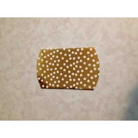 Unbranded 10 GOLD WITH WHITE POLKA DOT FOIL SHEEN PILLOW BOXES RECOLLECTIONS PILLOW BOXES