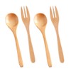 Tableware East Wooden Spoon Fork 2 Pieces Each 4 Piece