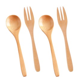Tableware East Wooden Spoon Fork 2 Pieces Each 4 Piece Cutlery Set Wooden Dinnerware Set