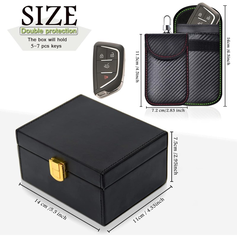 Car Key Signal Blocker, 2 Pack Faraday Bag for Key