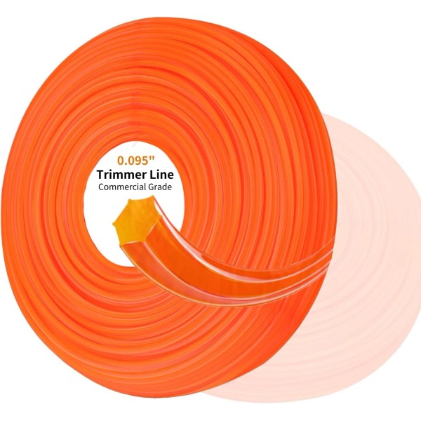 Eyoloty 095 Inch Trimmer Line,Weed Eater String 0.095" 285Ft,Premium Orange