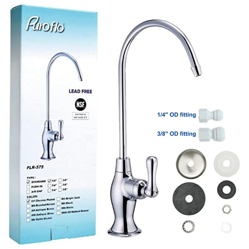 Chrome Reverse Osmosis Faucet, NSF Certified, Non‑Air Gap for Under