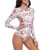 Century Star Long Sleeve Swimsuits Women Rash Guard Surfing Modest