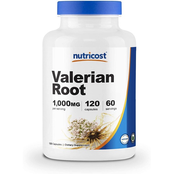 Nutricost Valerian Root Capsules (1000mg Per Serving) 120 Capsules - Vegetarian Caps, Gluten Free and Non-GMO