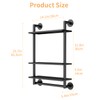 Bathroom Shelves Wall Mounted, 3 Tier Towel Racks with Towel