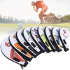 9pcs Golf Head Covers Set Zipper Golf Club Iron Head