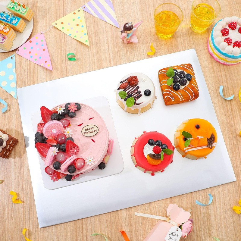 Jingmore 12 Pcs Half Sheet Rectangle Cake Drum Board Greaseproof